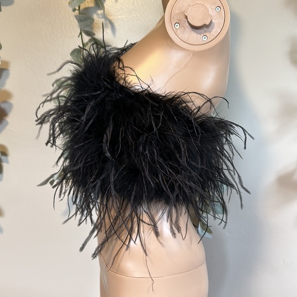 LAMARQUE Zaina Feather Bustier Top - Picture 9 of 15